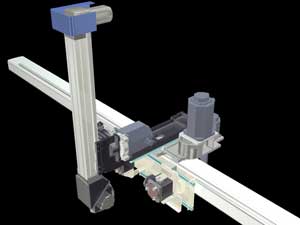 Fully programmable three-axis CNC loader system