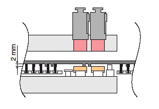 Downward extrusion protection 